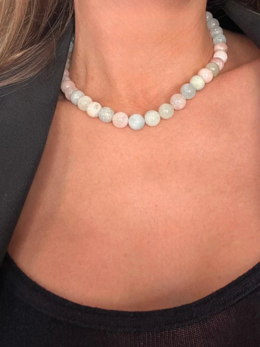 Morganite Gemstone Necklace