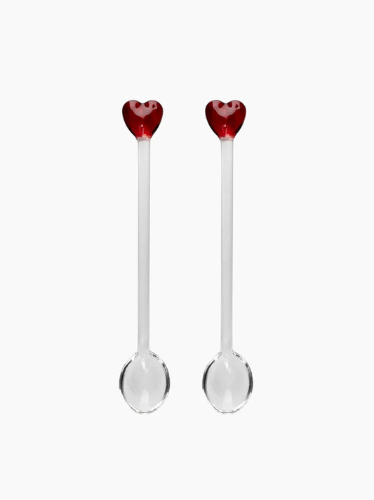 Red Heart Spoons Set of 2