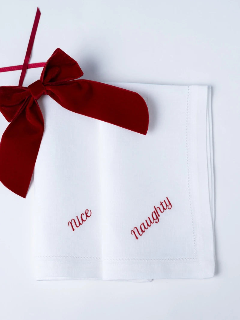 Naughty or Nice Dinner Napkin Set