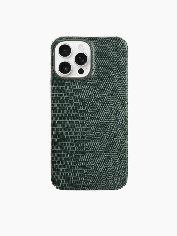 Peacock Green Lizard iPhone Case