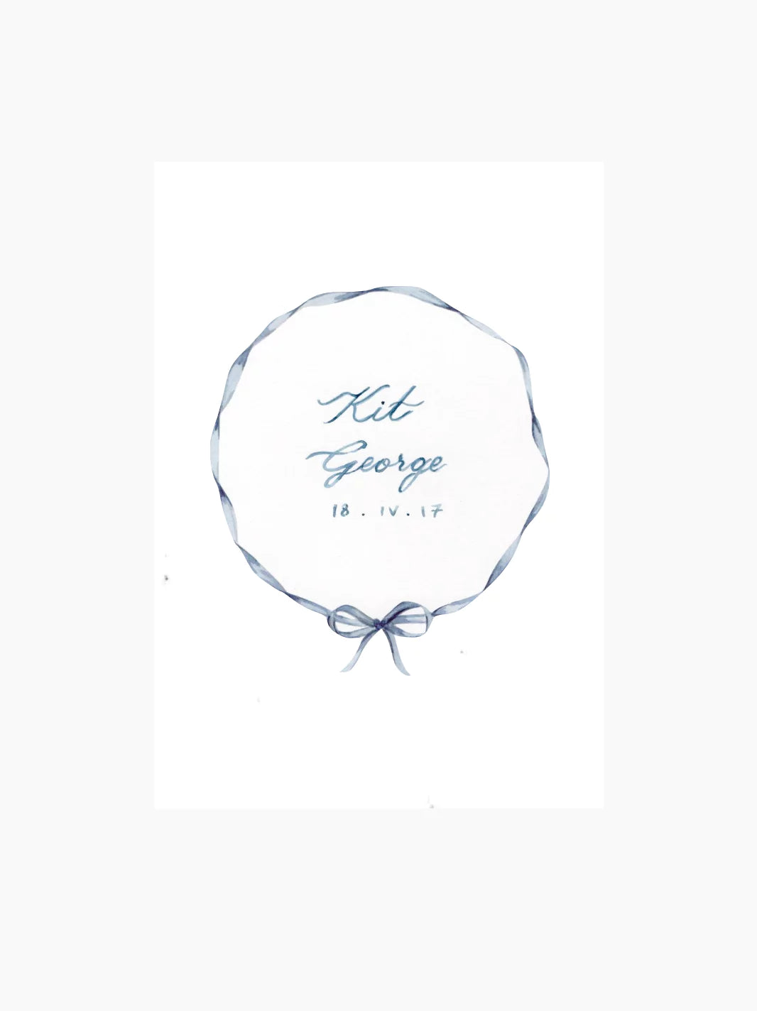 Personalised Baby Bow Print