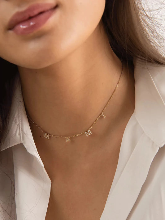 Personalised Diamond Necklace