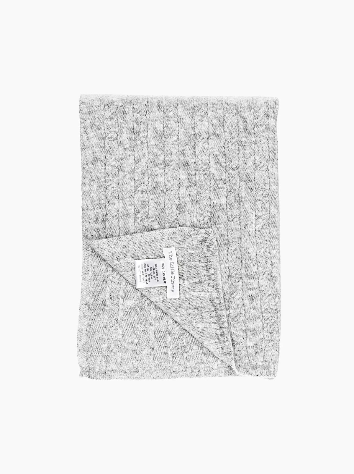 Personalised Cashmere Cable Knit Baby Blanket