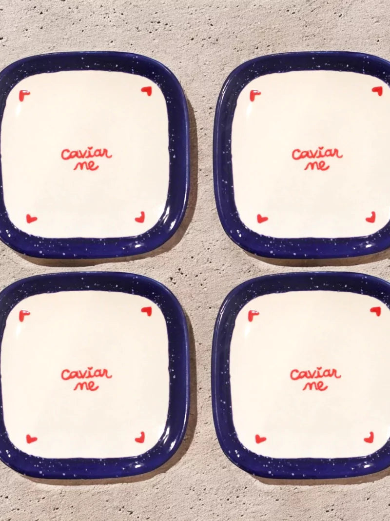 Caviar Me Plates Set of 4