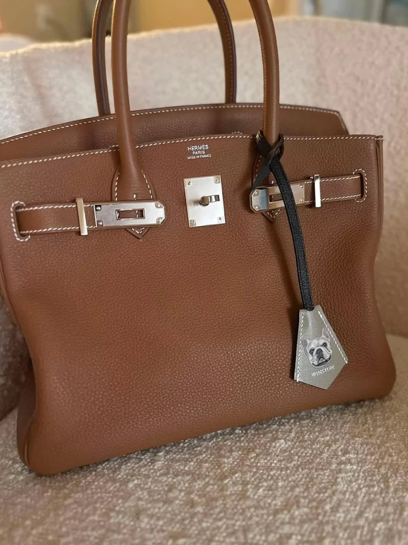 Contrast Leather Pet Charm