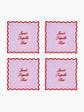 Personalised Square Cocktail Napkins Set
