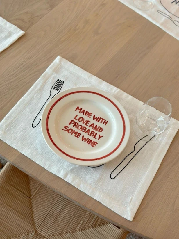 Made With Love And Probably Some Wine Plate