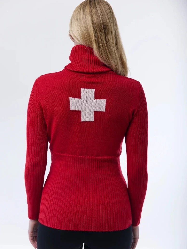 Verbier Red Knitted Jumper