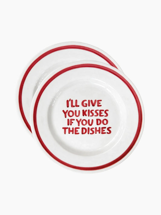 I'll Give You Kisses If You Do The Dishes Plate