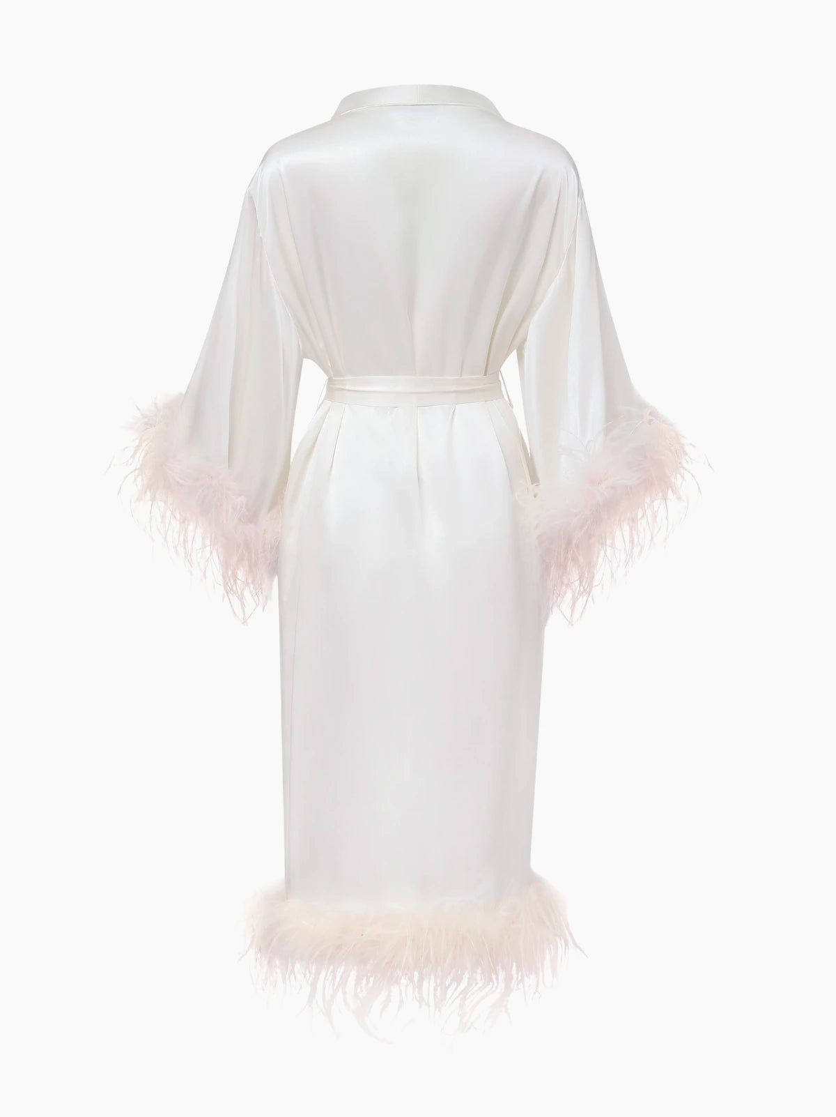 Long Feathered Silk Robe