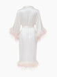 Long Feathered Silk Robe