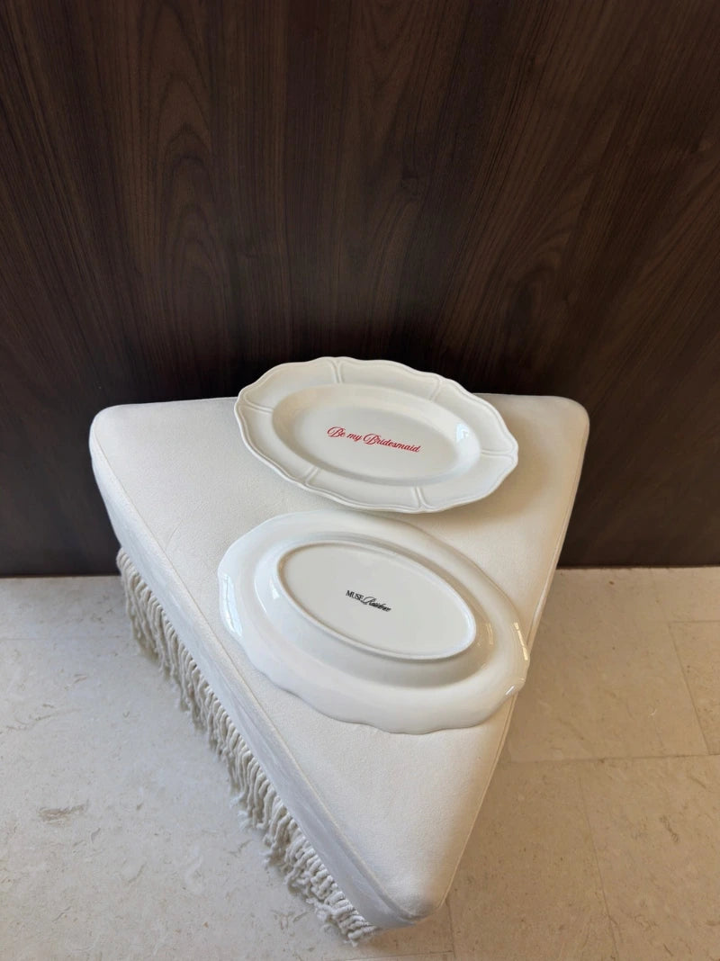 Bridesmaid Plate Set of 2