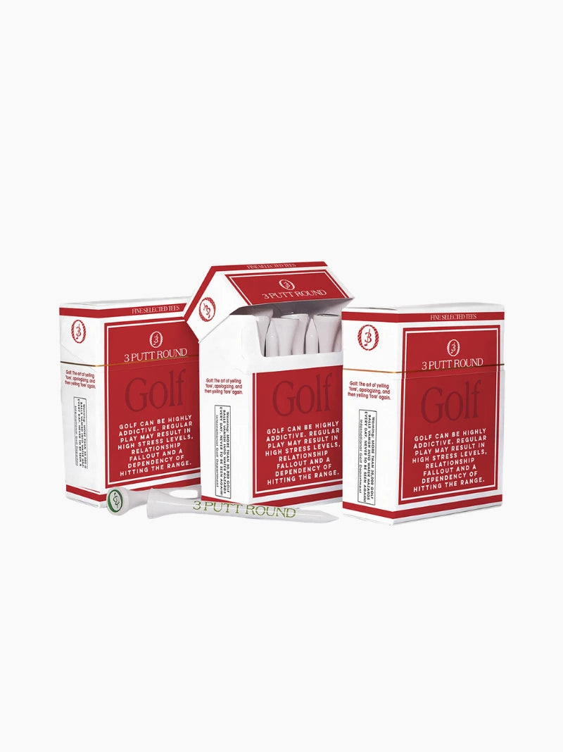 Red Golf Addiction Tees Set of 3