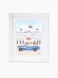 Personalised Black Cab of Buckingham Palace Kids Art Print