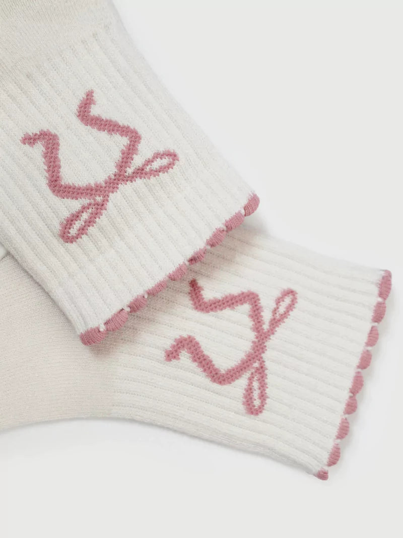 Coquette Bow Ankle Pilates Sock