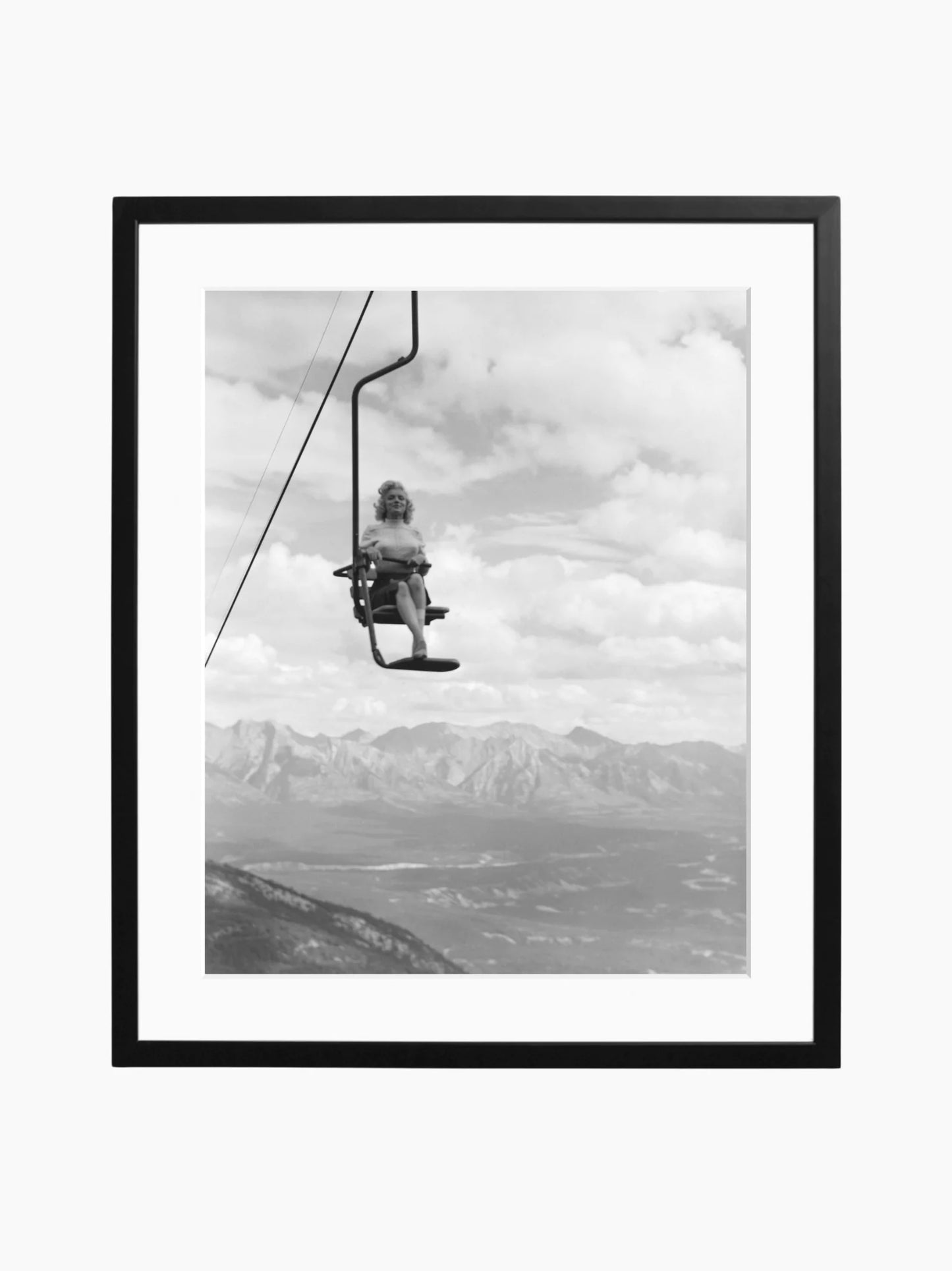 Marilyn Monroe on a Ski Lift Art Print