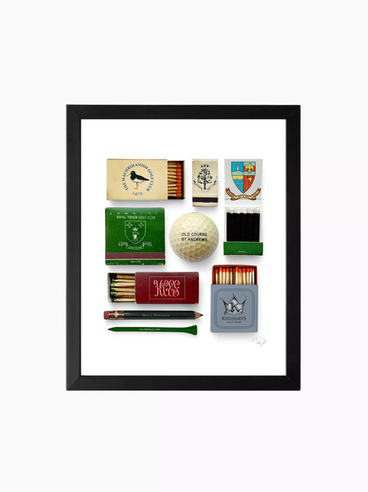 Golf Courses of Scotland Matchbook Print