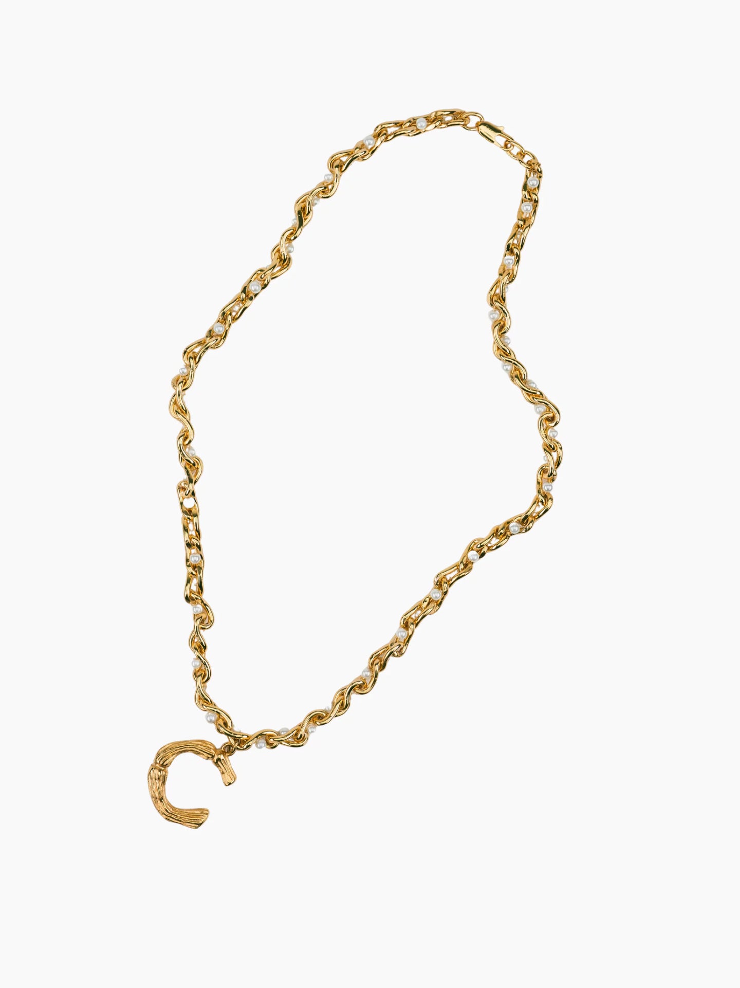 Pearl Gold Initial Chain