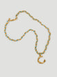 Turquoise Gold Initial Chain