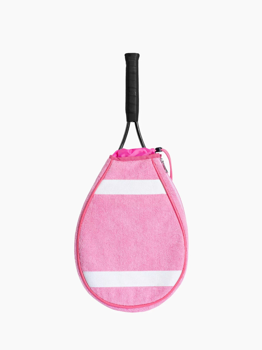 Pink Terrycloth Kids Tennis Racket Case
