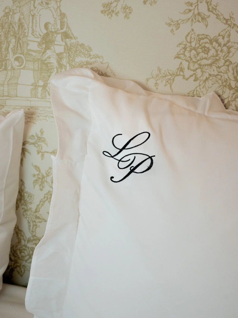 Ruffled Initial Pillowcase