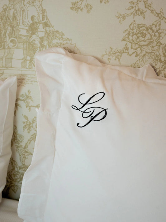 Ruffled Initial Pillowcase
