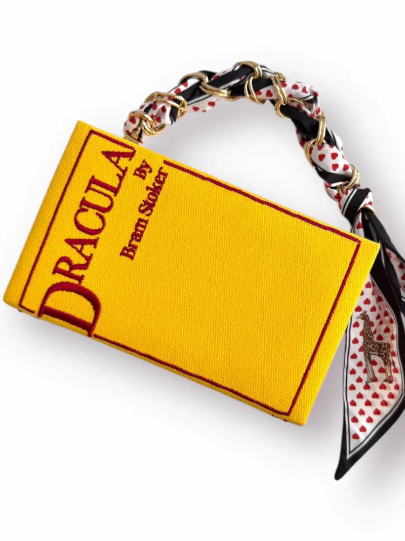 Dracula Embroidered Clutch