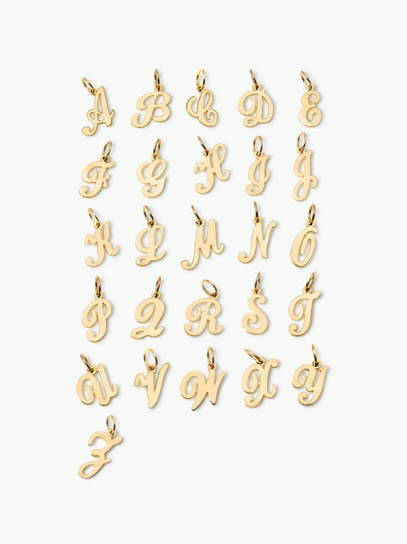 Cursive Initial Huggie