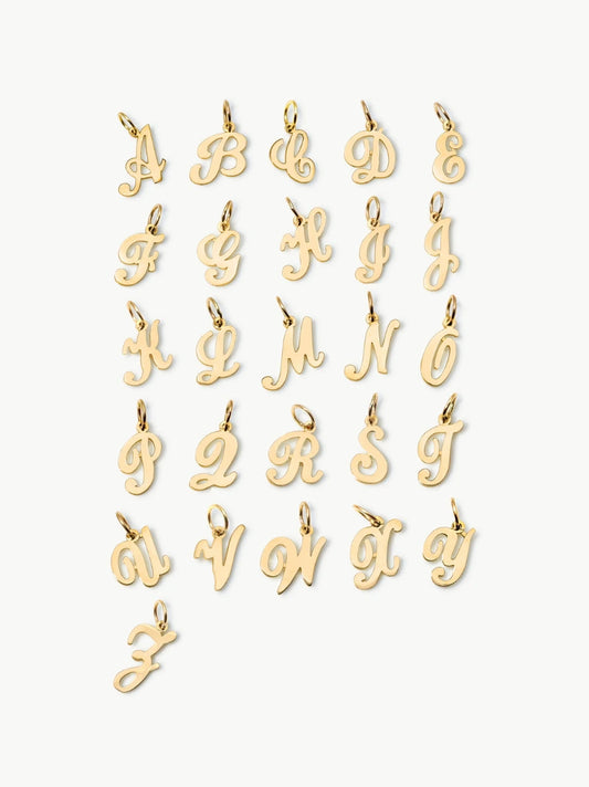 Cursive Initial Huggie