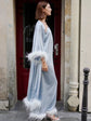 Long Feathered Silk Robe