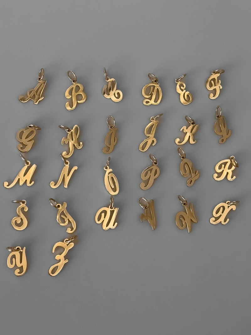 Cursive Initial Huggie