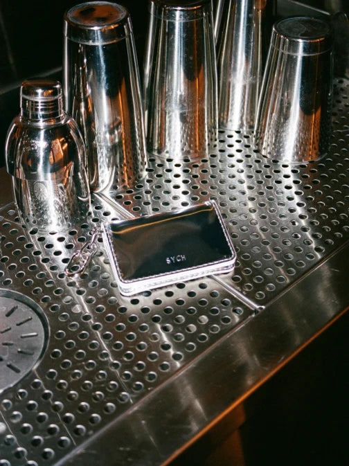 Silver Leather Tobacco Pouch