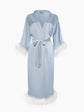 Long Feathered Silk Robe