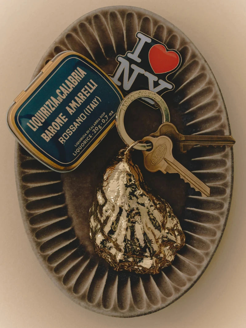 Gold Oyster Keyring
