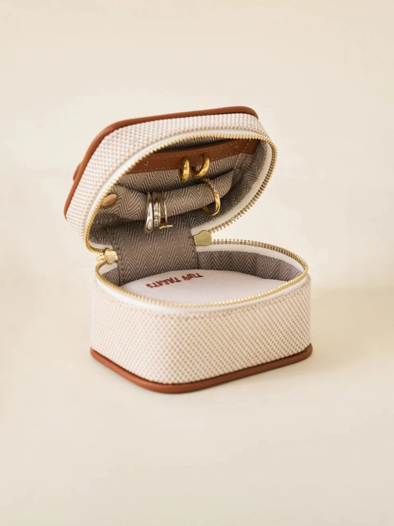 Mini Beige Jewellery Case