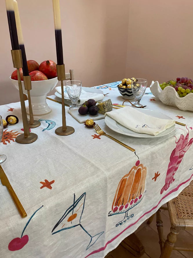 Classic Illustrated Tablecloth