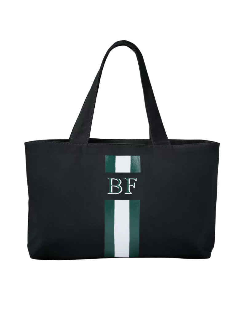 Striped Canvas Tote Bag