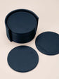 Personalised Leather Coaster Set