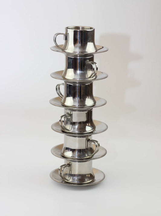 Stainless Steel Espresso Cups Set Of 6