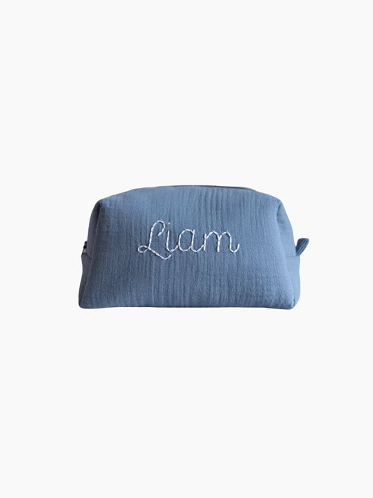 Personalised Dark Blue Baby Toiletry Bag