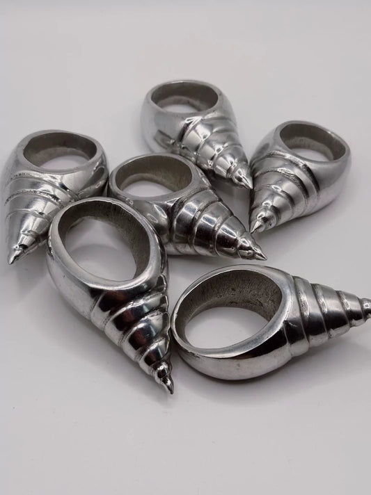 Vintage Shells Napkin Rings Set of 6