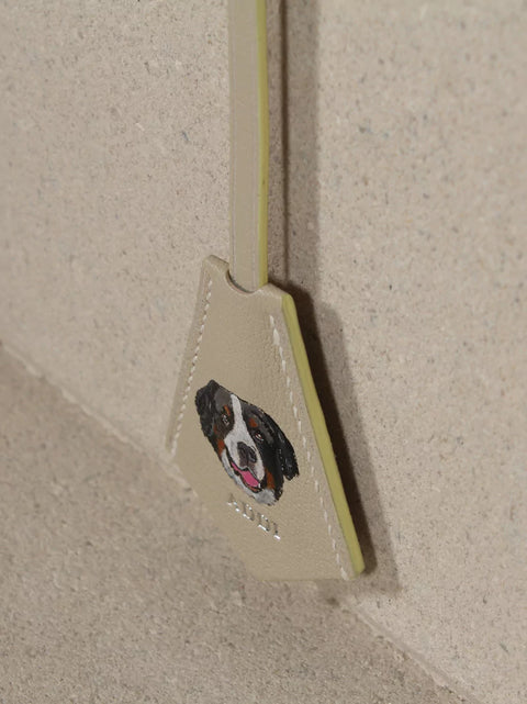 Cream Leather Pet Charm