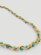 Turquoise Gold Initial Chain