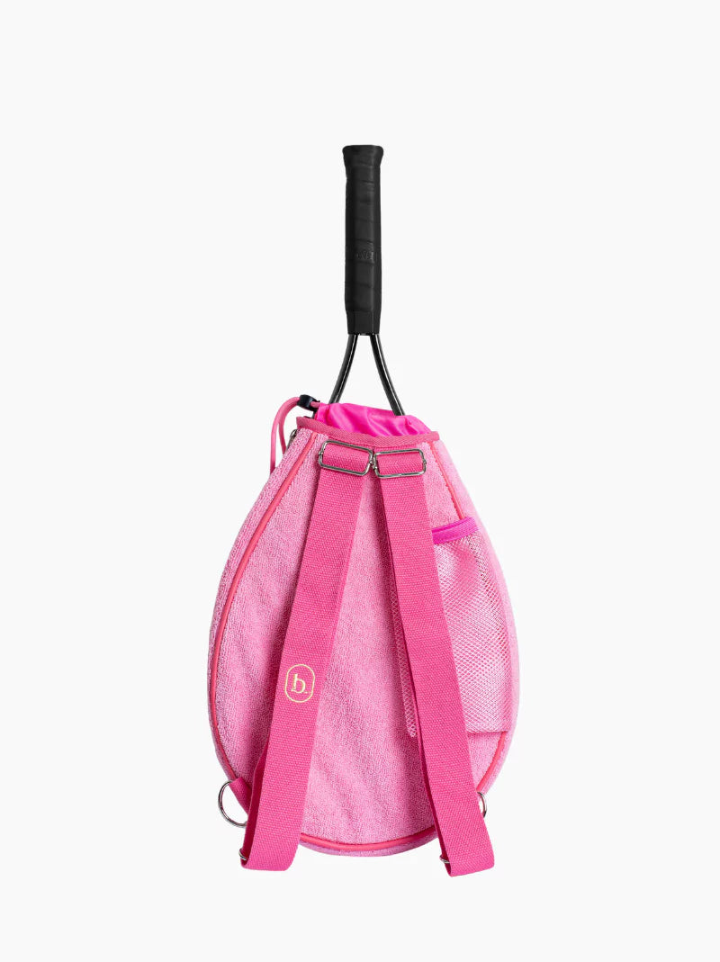 Pink Terrycloth Kids Tennis Racket Case