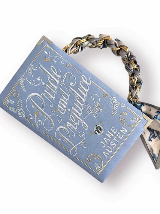 Pride & Prejudice Embroidered Clutch