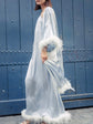 Long Feathered Silk Robe