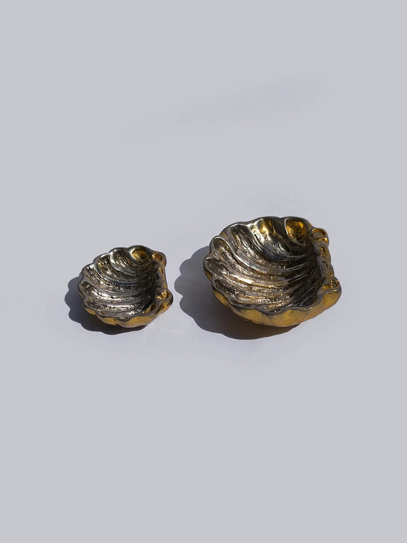 Vintage Brass Shells Trinket Tray