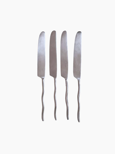 Vintage Wavy Knives Set of 4