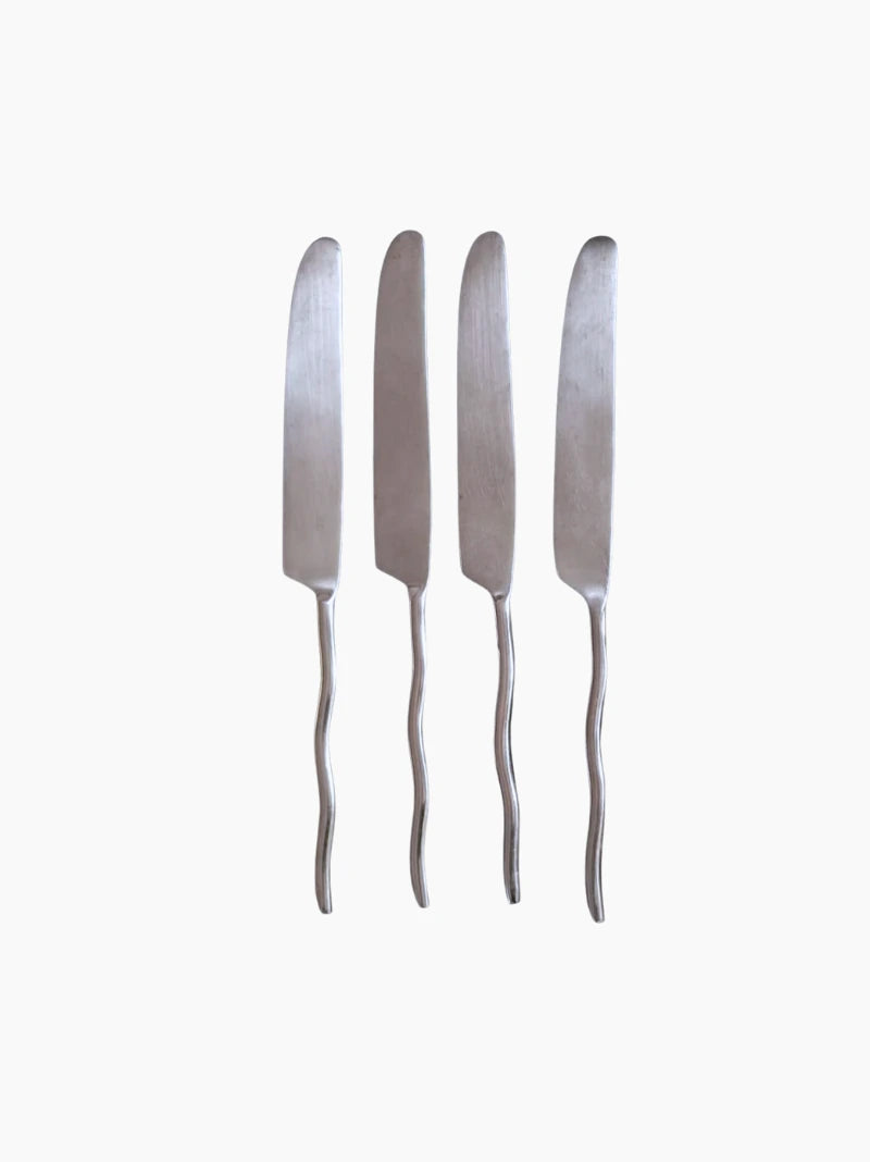 Vintage Wavy Knives Set of 4