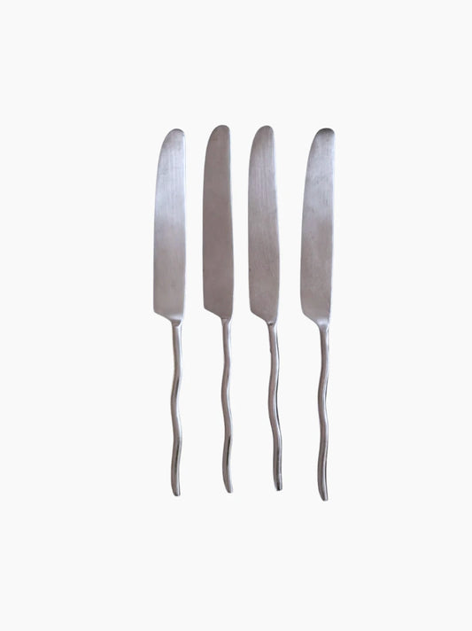 Vintage Wavy Knives Set of 4